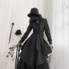 Black Asymmetrical Long Lapel Long Sleeve Loose Fit Shirt Blouse Black Asymmetrical Long Lapel Long Sleeve Loose Fit Shirt Blouse