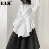 Black Asymmetrical Long Lapel Long Sleeve Loose Fit Shirt Blouse Black Asymmetrical Long Lapel Long Sleeve Loose Fit Shirt Blouse