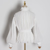 Casual Ruched Chiffon Shirts Turtleneck Lantern Long Sleeve Tunic Blouses Casual Ruched Chiffon Shirts Turtleneck Lantern Long Sleeve Tunic Blouses