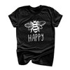 Cotton Round Neck Bee Print Short Sleeve Casual Multicolor T-shirts Cotton Round Neck Bee Print Short Sleeve Casual Multicolor T-shirts