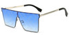 Square Luxury Flat Top Black Clear Lens Sunglasses