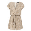 bow sleeveless wide leg rompers