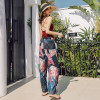 Wide Leg Elastic Loose Style Print Casual Boho Bohemian Pants