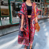 Floral Print Tassels Beach Gypsy Vintage Boho Bohemian Kimonos