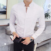 Stand Collar Long sleeve Dress Shirts