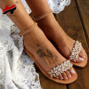 Rhinestone Open Toe Buckle Sandals