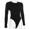Black Back Cut Out Sexy Rave Bodysuit