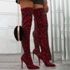 2020 Faux Suede Super High Heels Women Thigh High Boots Elegant Thin Heeled Stretch Over The Knee Boots Autumn Winter Long Boots