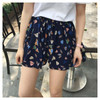 loose casual chiffon stretch sunflower Boho Bohemian Shorts