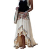 Sexy Embroidery Irregular Hem Vintage Boho Bohemian Skirts
