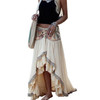 Sexy Embroidery Irregular Hem Vintage Boho Bohemian Skirts