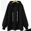 Casual Letter Loose Pullover Thick Warm Hoodie