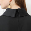 Silk Knit Lace Sleeveless Bow Ribbon Slim Swing Black Dresses