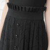 Silk Knit Lace Sleeveless Bow Ribbon Slim Swing Black Dresses