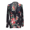 Flower Print Long Sleeve Loose V Neck Bohemian Jackets Coats