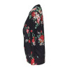 Flower Print Long Sleeve Loose V Neck Bohemian Jackets Coats