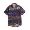 Printed Pocket Colorful Casual Blouse Hawaiian Short Sleeve Shirts