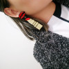 Acrylic Red Mouth Lips Lipstick Drop Earrings