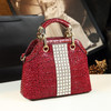 Luxury diamonds Crocodile pattern leather shell rhinestone Handbags