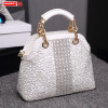 Luxury diamonds Crocodile pattern leather shell rhinestone Handbags