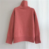 Pullover Knitting Turtleneck Minimalist Solid Long Sleeve Loose Sweater