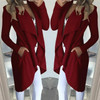 Cotton Blends Pockets Long Sleeve Lapel Collar Slim Casual coat