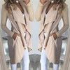 Cotton Blends Pockets Long Sleeve Lapel Collar Slim Casual coat