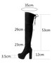 Women's suede stretch platform high heeled thigh high boots sexy tall boots for winter