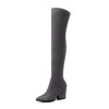 Women's sexy elastic thigh high boots pointed toe tall boots