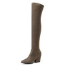 Women's sexy elastic thigh high boots pointed toe tall boots