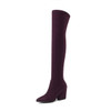 Women's sexy elastic thigh high boots pointed toe tall boots