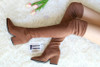 Women's sexy elastic thigh high boots pointed toe tall boots