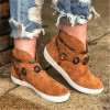 Women's vintage ethnic sneakers boots boho flat ankle booties