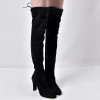 Women's elastic over the knee boots suede high heeled pointed toe tall boots