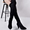 Women's elastic over the knee boots suede high heeled pointed toe tall boots
