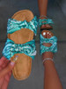 Women Slides 2 Strap Comfy Bow Slide Sandals