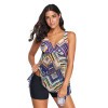 Printed Two Pieces Push Up Swimsuit