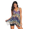 Printed Two Pieces Push Up Swimsuit