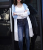 Women Open Front Knitted Striped Color Block Long Cardigan