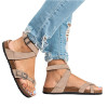 Cross Band Clip Toe Buckle Sandals