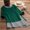 Asymmetrical Patchwork Women Stripe Dress