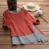 Asymmetrical Patchwork Women Stripe Dress