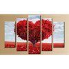 White Daisy Love, 5 Panel, 5D Diamond Painting Kit