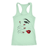 Red Nail Lips Tanks