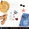 Red Nail Lips Tanks