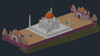 【World Famous Architecture CAD Drawings】Taj mahal CAD 3D model