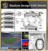 ★【Stadium CAD Design-Stadium,Gymnasium, track and field, playground, sports hall】@CAD Blocks,Autocad Blocks,Drawings,CAD Details