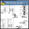 【Interior Design CAD Drawings】@Wardrobe detail and section dwg files V.3