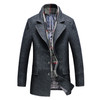 2019 Winter Men's Casual Wool Trench Coat Fashion Business Long Thicken Slim Overcoat Jacket Male Peacoat Brand Clothes 1717