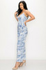 Tropical Leaf Print Sleeveless Women's Jumpsuit